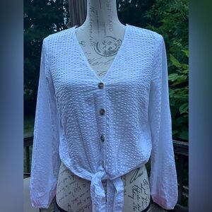 H&M cropped cotton shirt, size 4, excellent condition